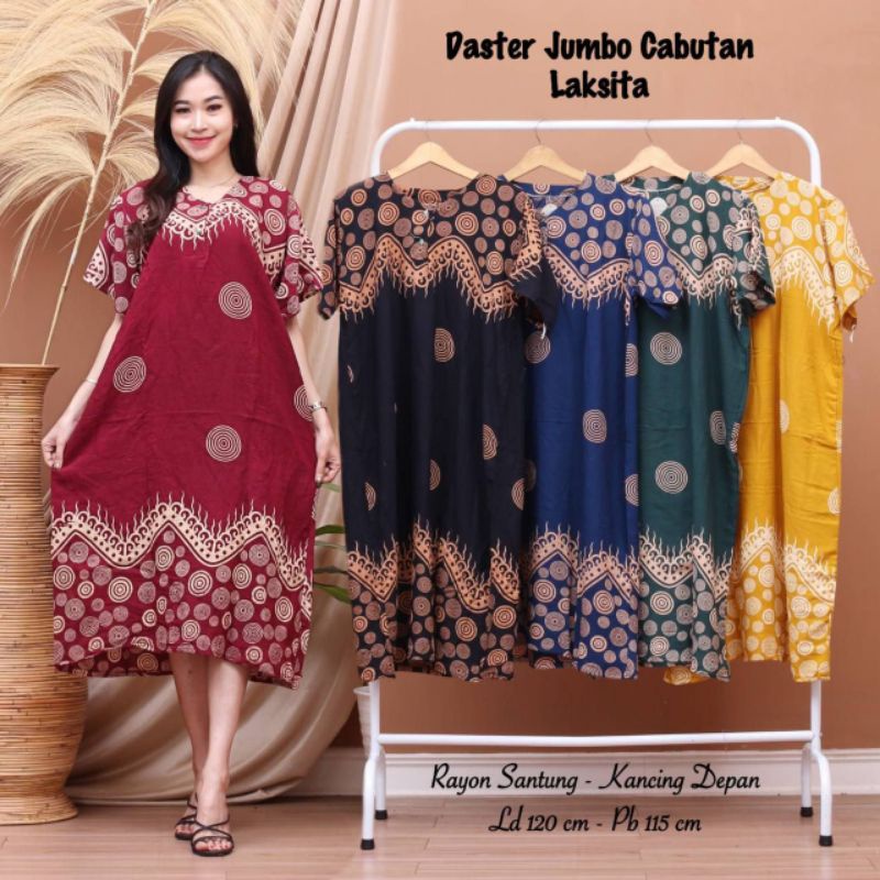 Daster Jumbo Nafa Panjang Selutut Busui Bumil Baju Tidur Rayon Adem Murah