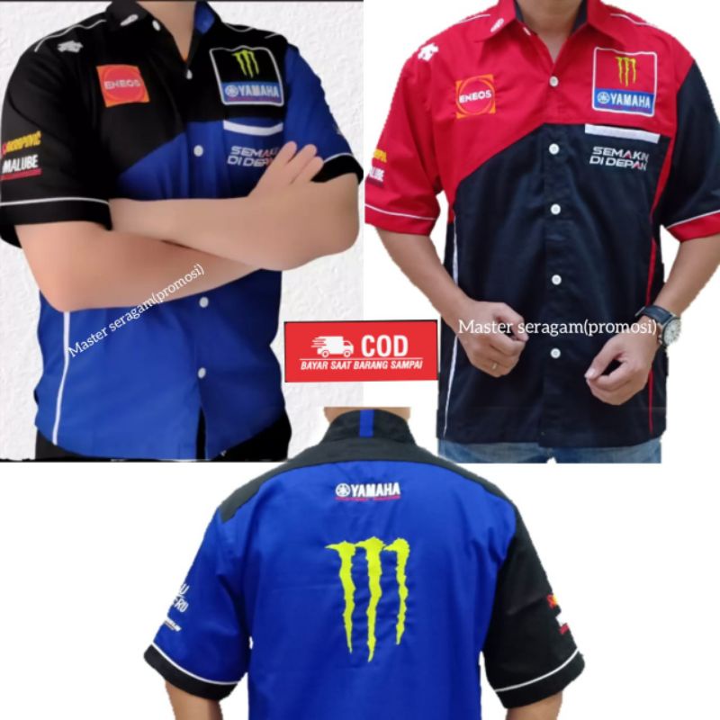 kemeja otomotif bordir baju komunitas f1 MotoGP Yamaha