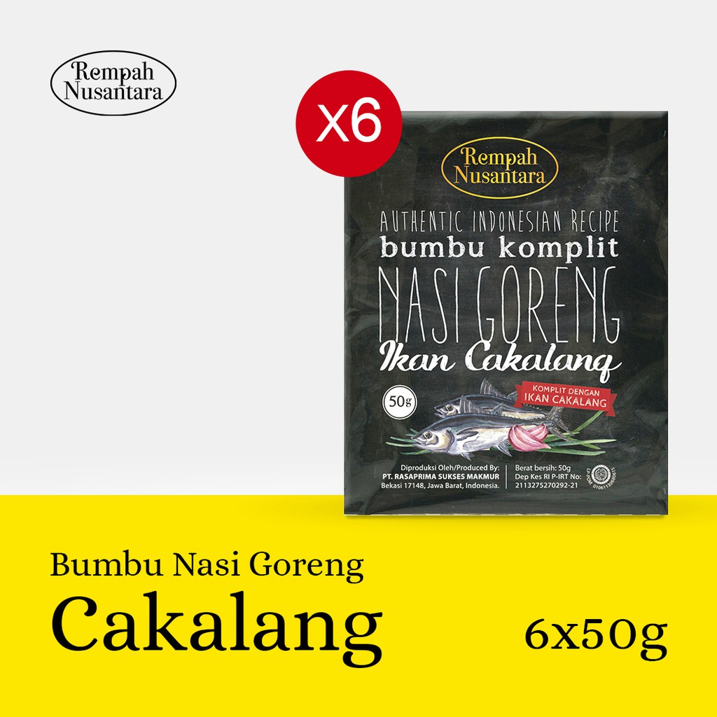 

Bumbu Nasi Goreng Ikan Cakalang 6 Pcs x 50 Gram Seriboe Rempah Nusantara