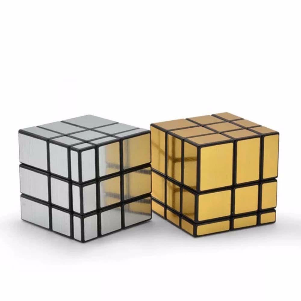 Lanfy Cermin Kubus Hadiah Asah Otak Mainan Edukasi Anak 3x3 Cube Stiker Cube Kubus Magico Mainan Puzzle Cube