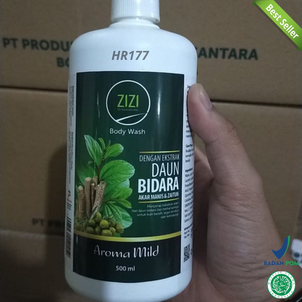 Sabun Bidara ZiZi Body Wash Ekstrak Daun Bidara Akar Manis & Zaitun Aroma Mild 500Ml