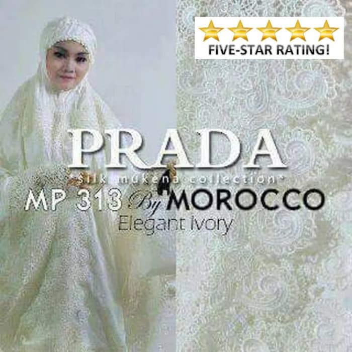 Mukena putih katun paris swaroski