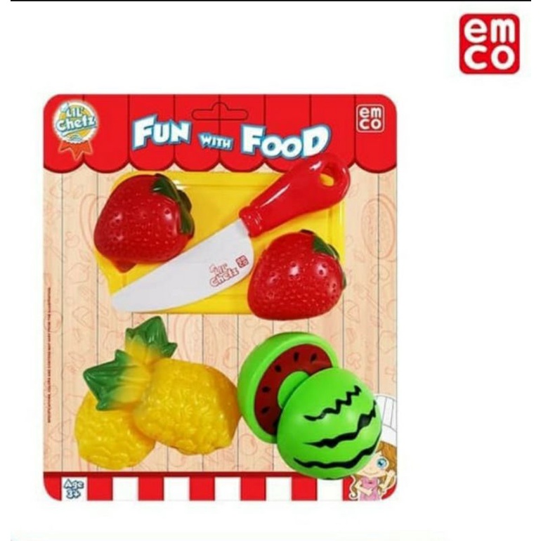 Emco Lil Chefz Small Pack Mainan Potong Buah Dan Sayur