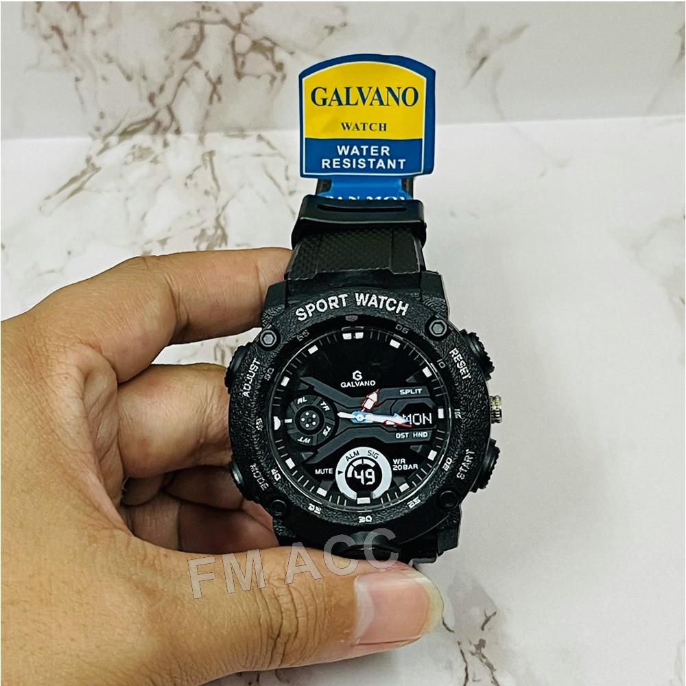 Jam Tangan SPORT Pria ANTI AIR Strapp Rubber Galvano [HARGA GROSIR]