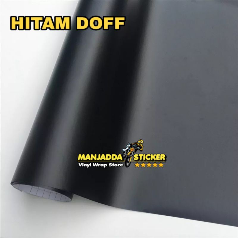 Stiker Skotlet Motor Hitam Doff 45cm X 5meter