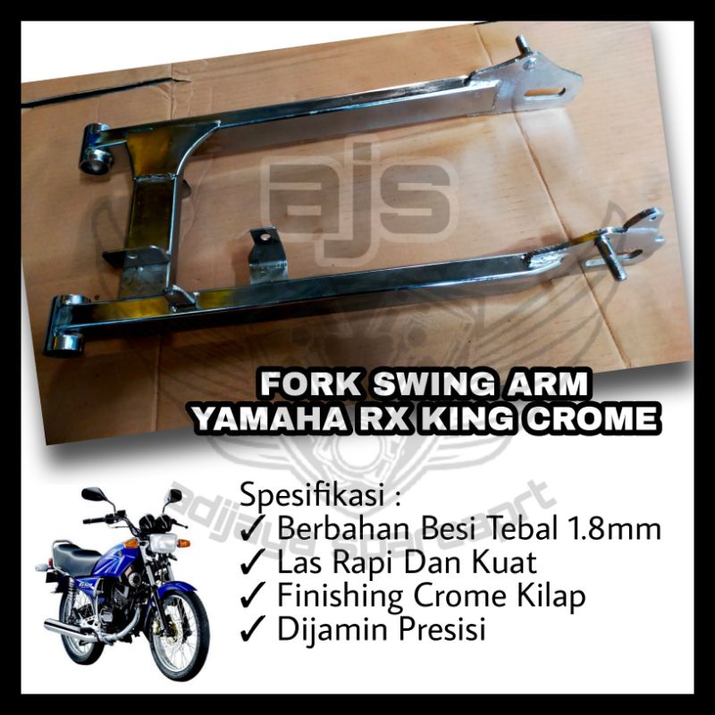 Fork Swing Arm Arem Lengan Ayun Motor Yamaha Rx King Cobra K Special Chrome Crome Krom Model Asli Or