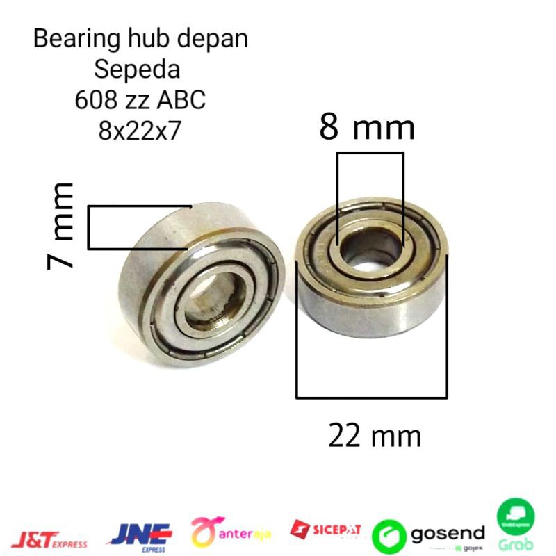 bearing freehub hub bos sepeda roda depan 608 zz sepeda lipat mini fixie mtb bering sepeda 608zz