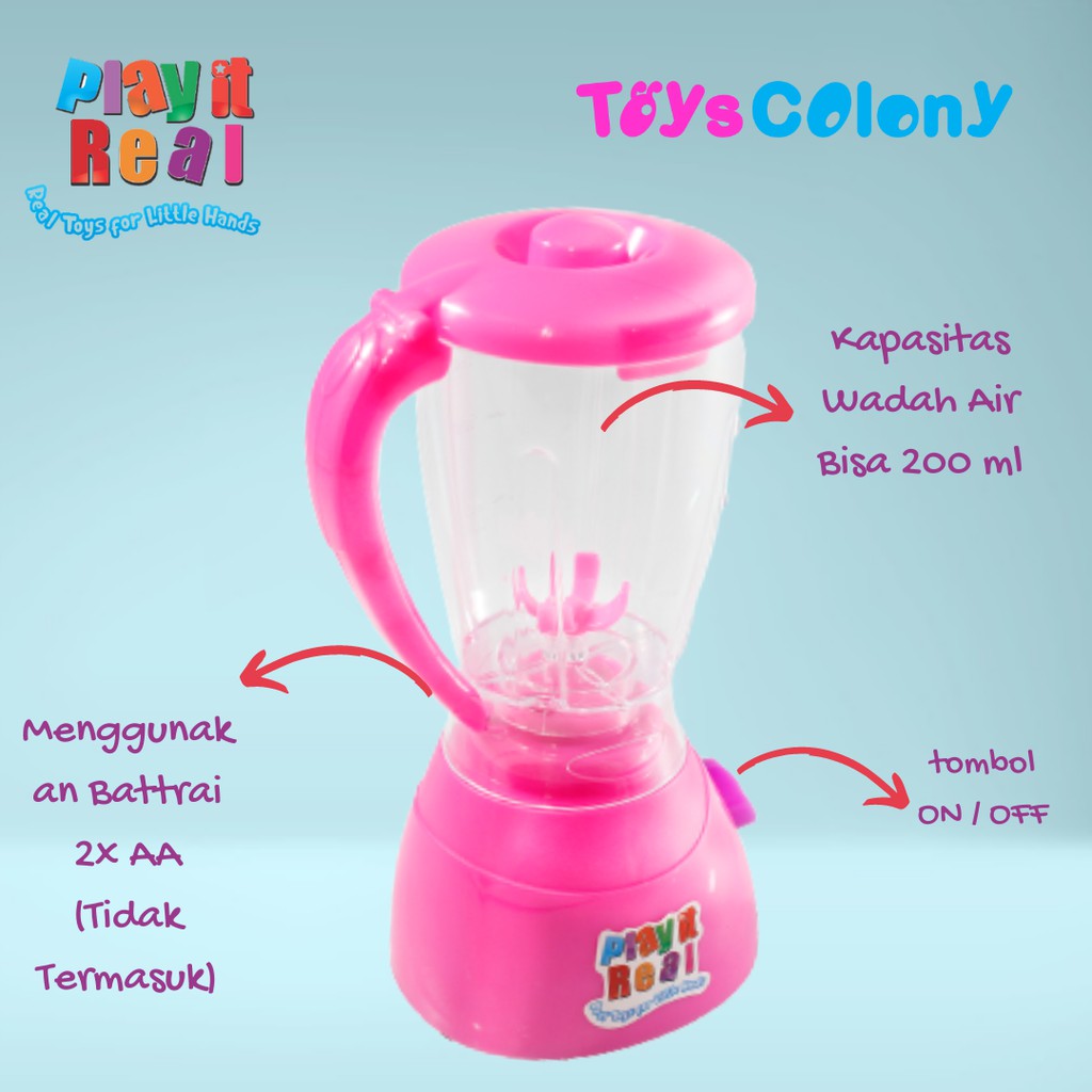 MAINAN ANAK PLAY IT REAL MINI JUICER / BLENDER RKC10003-1