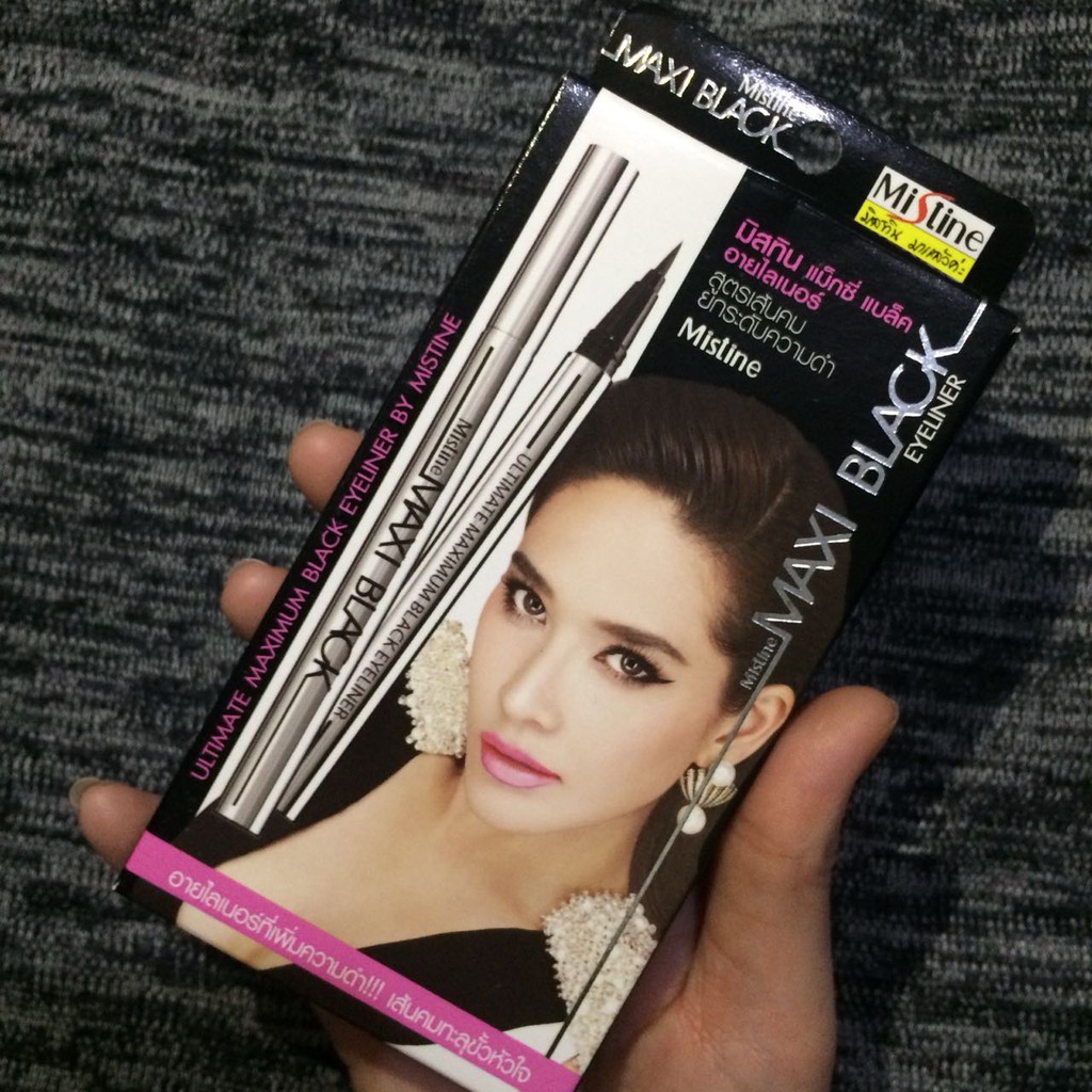 [READY] Mistine Maxi Black Eyeliner.a Pen, a Brush Made ​​Freely Draw Water Resistant