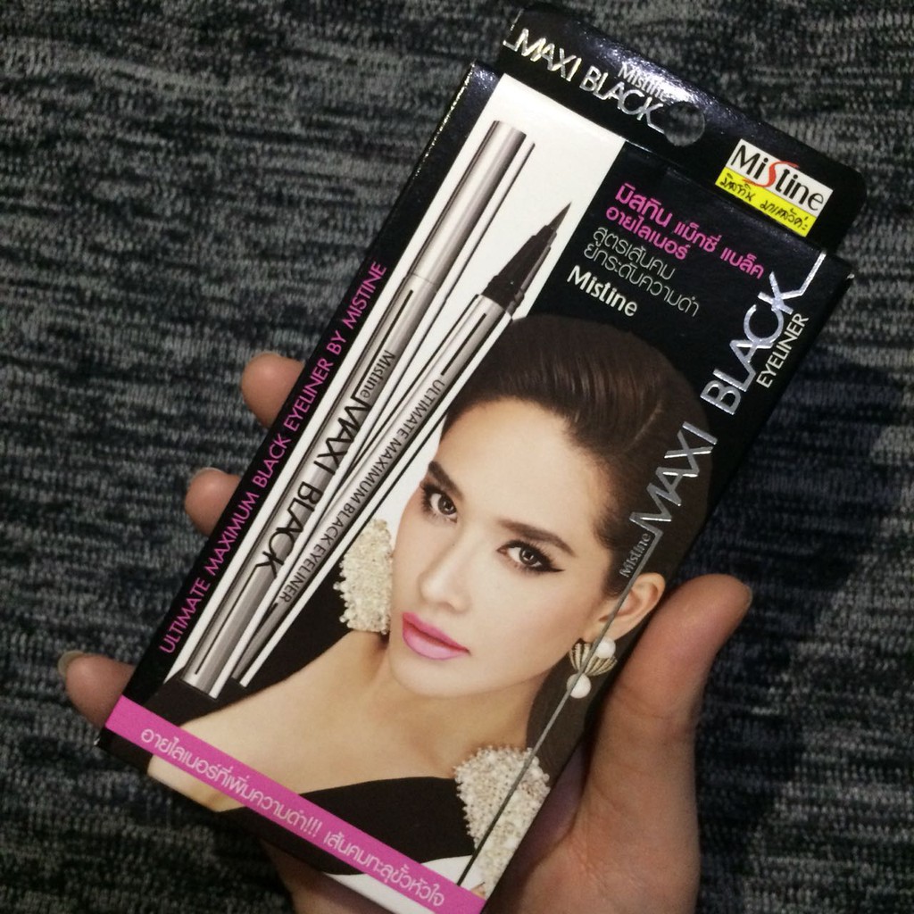 [READY] Mistine Maxi Black Eyeliner.a Pen, a Brush Made ​​Freely Draw Water Resistant