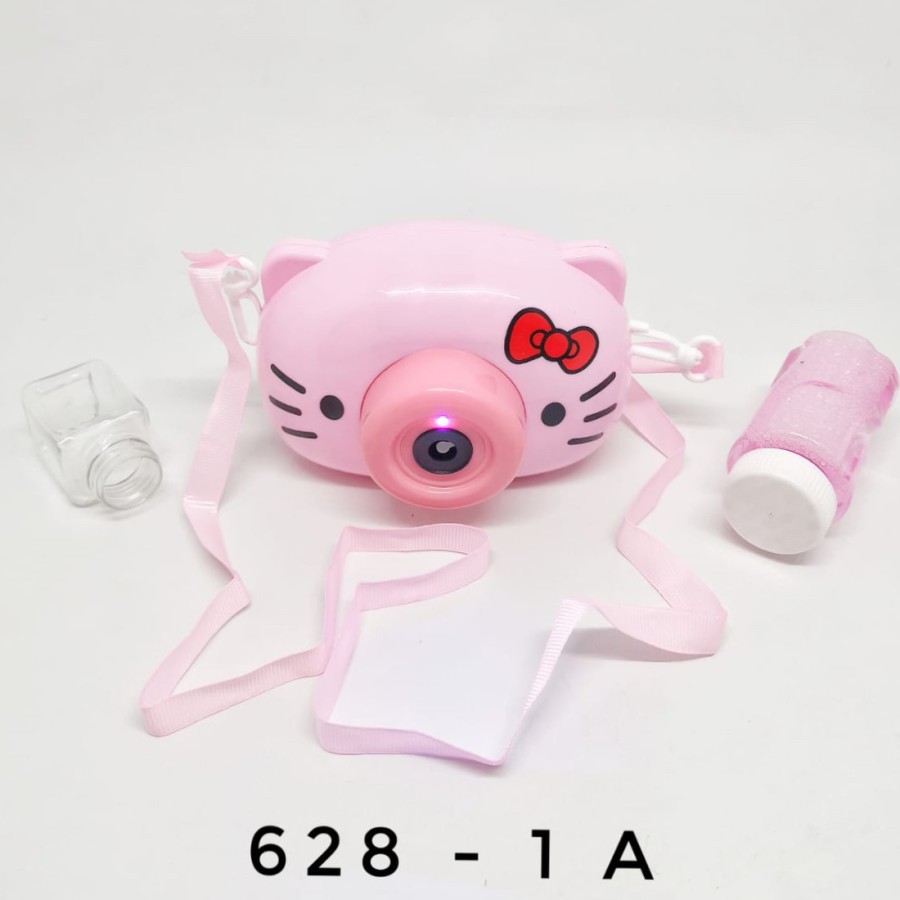 MAINAN ANAK BUBBLE KAMERA BUBBLE CAMERA ELEKTRIK BUBLE SABUN KARAKTER-PINK KITTY