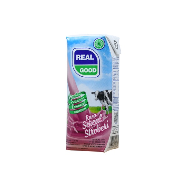 SUSU STROBERI UHT REAL GOOD 125ML STRAWBERRY MILK