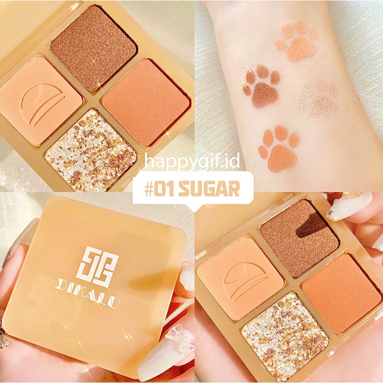 DIKALU COCO VENUS Korean Eyeshadow Paw Pallete Matte Palet Kucing 4 Warna Waterproof XX038