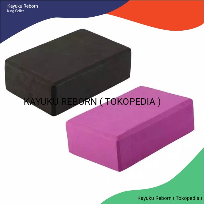 balok block yoga kayu warna