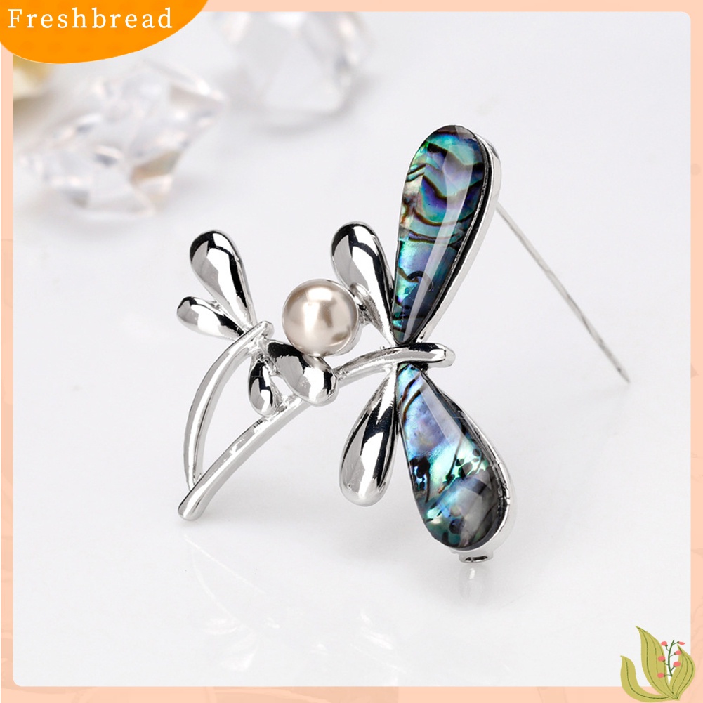 [ TERLARIS]Elegant Dragonfly Faux Pearl Women Party Jewelry Shirt Brooch Pin Dress Decor