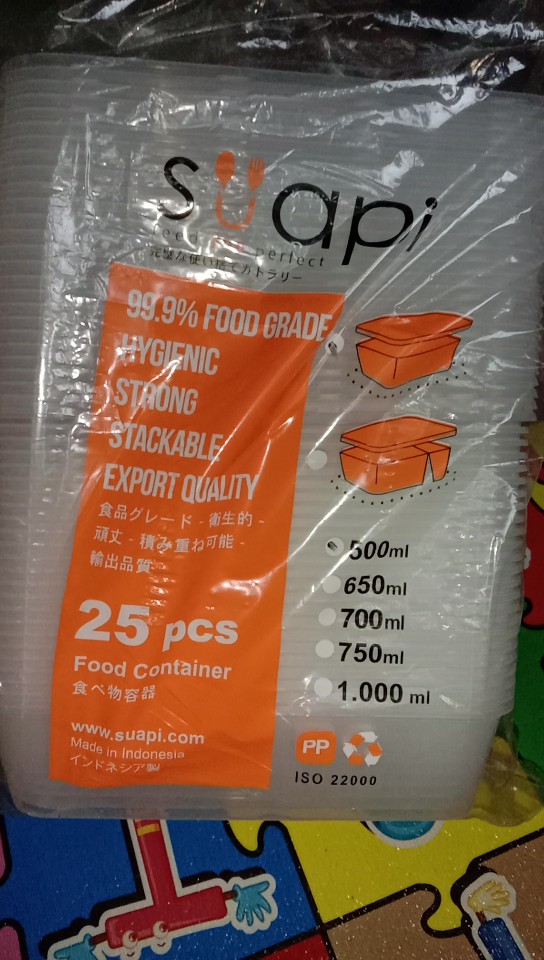 Thinwall Food Container 500ml Suapi / Kotak Makan Bening / Mangkok Plastik / Mangkok Bening