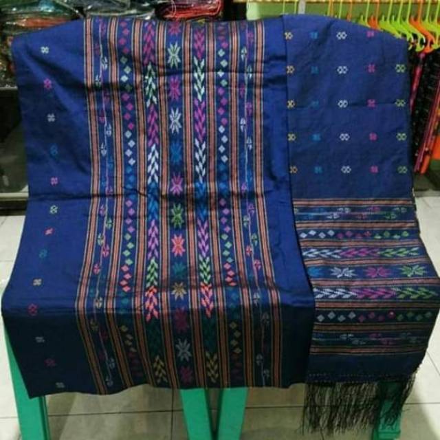 songket Tenun  ATBM balige bahan sarung dan selendang sirat