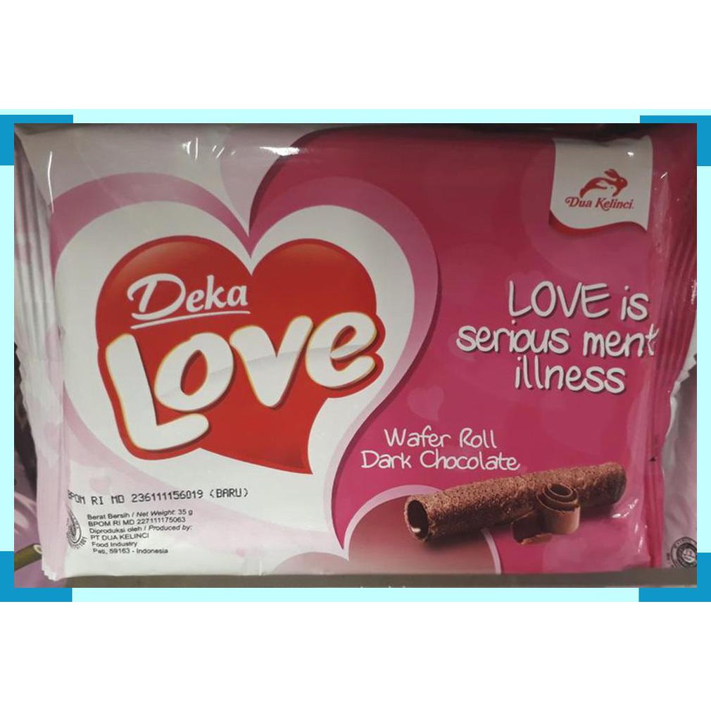 

Deka love wafer roll dark chocolate 35 gram