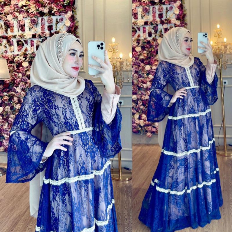 Gamis Brokat Set Hijab