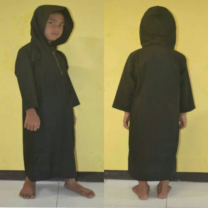 Baju muslim Gamis Jubah Anak Laki Laki hoodie umur 1 - 8