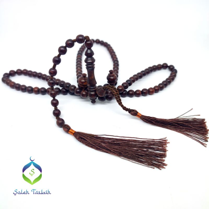 Tasbih Kayu Galih Asem Model Kuncir, Size 6mm Dan 8mm_COD