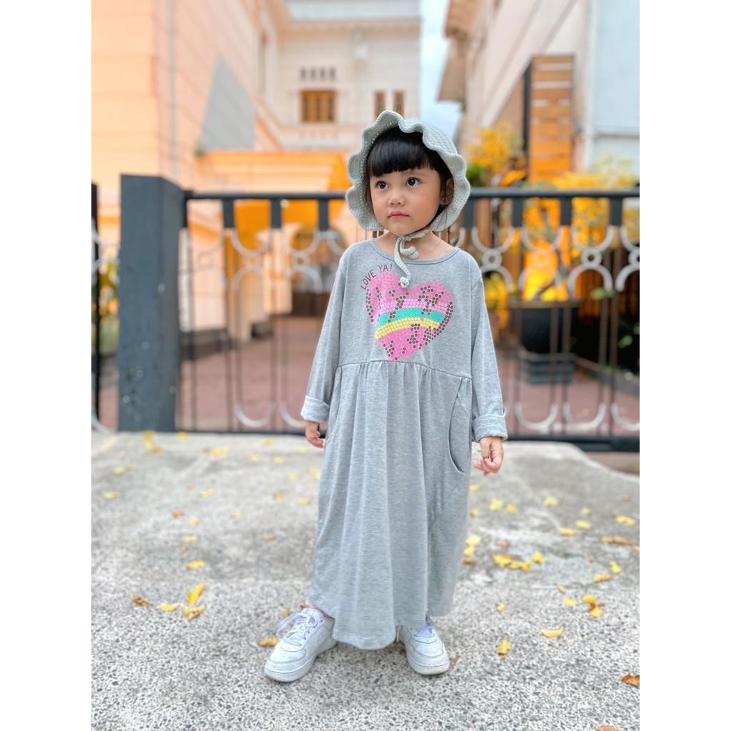 Gamis Anak Ataya Bahan Kaos Gamis Anak Size  2,4,6,8,10 Tahun