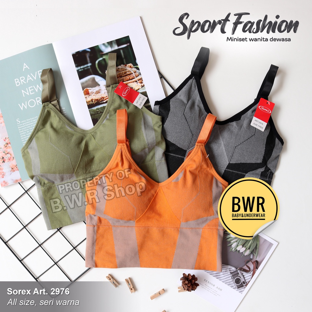 Bra Miniset Sorex 2976 Free Size | Pakaian Dalam Bh Sport GYM Yoga Olahraga / Sorex 2976