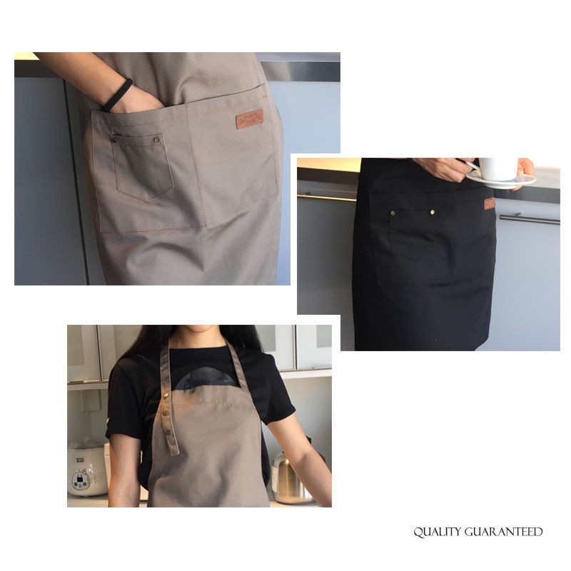 Apron Celemek Barista Korean Style Pria Wanita Celemek Dapur Masak Celemek Anti Air Chef Barista Barber Restoran Cafe Original Handmade