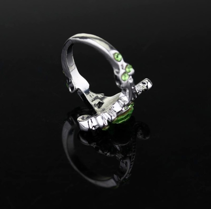 Cincin Sterling Silver 925 Hias Kristal Hijau Gaya Klasik Untuk Pernikahan