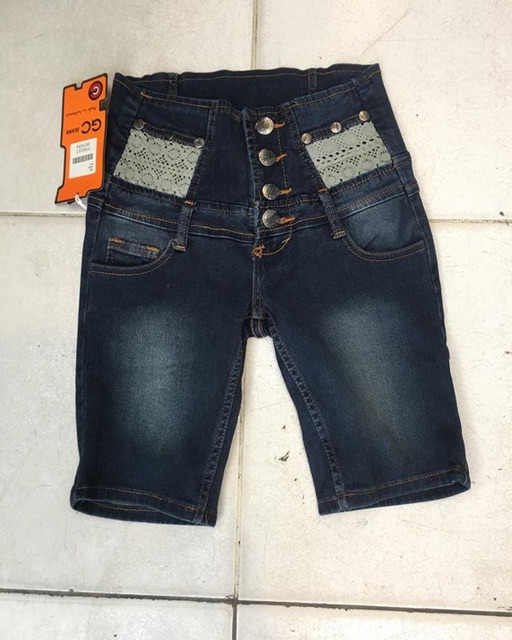 CELANA PENDEK CEWEK SELUTUT MODEL KANCING LIMA HIGHWAIST