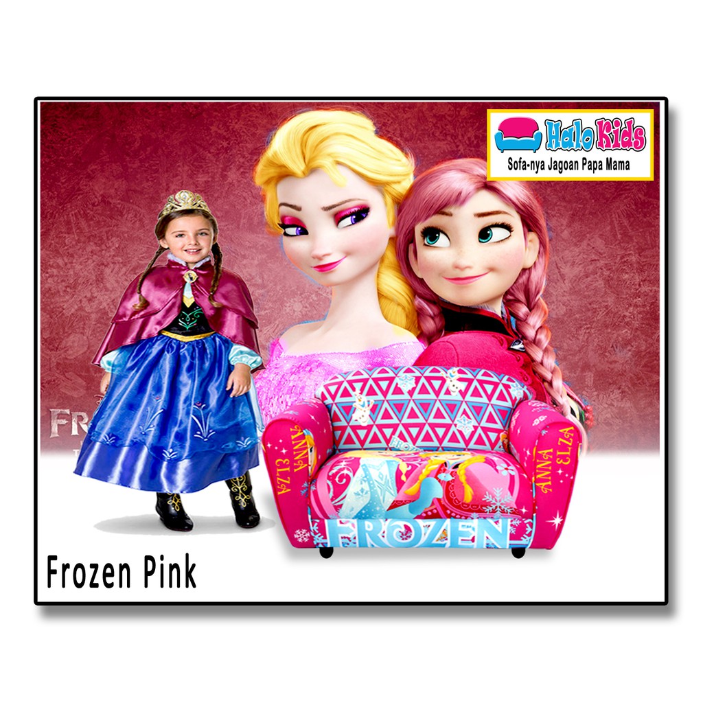 HADIAH ANAK | SOFA HALO KIDS - MOTIF FROZEN PINK | SOFA ANAK | KURSI BAYI | MAINAN BUKAN SOFA ODONG2