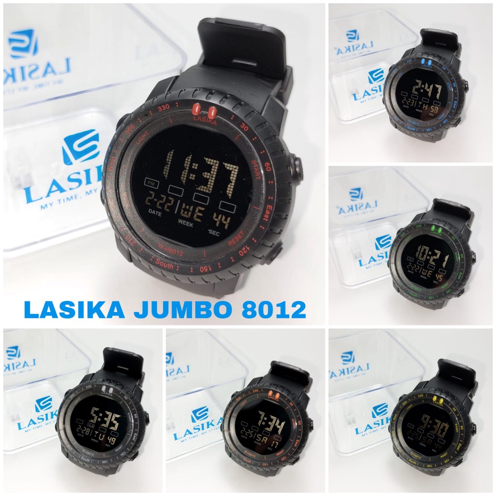 LASIKA 8012 Jam Tangan Fashion Digital Wanita Pria Anti Air Termurah