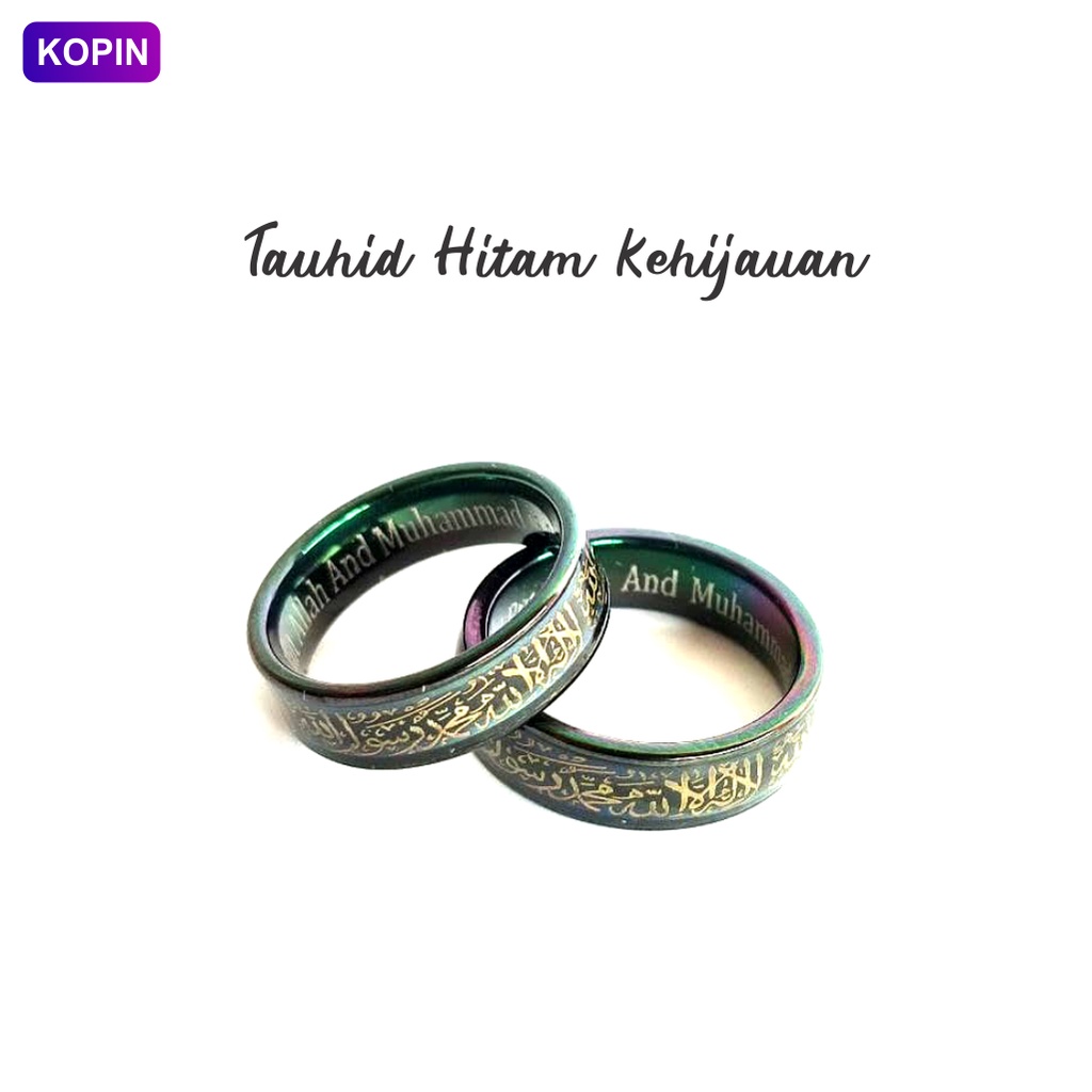 Cincin Tauhid Pria Wanita Hitam