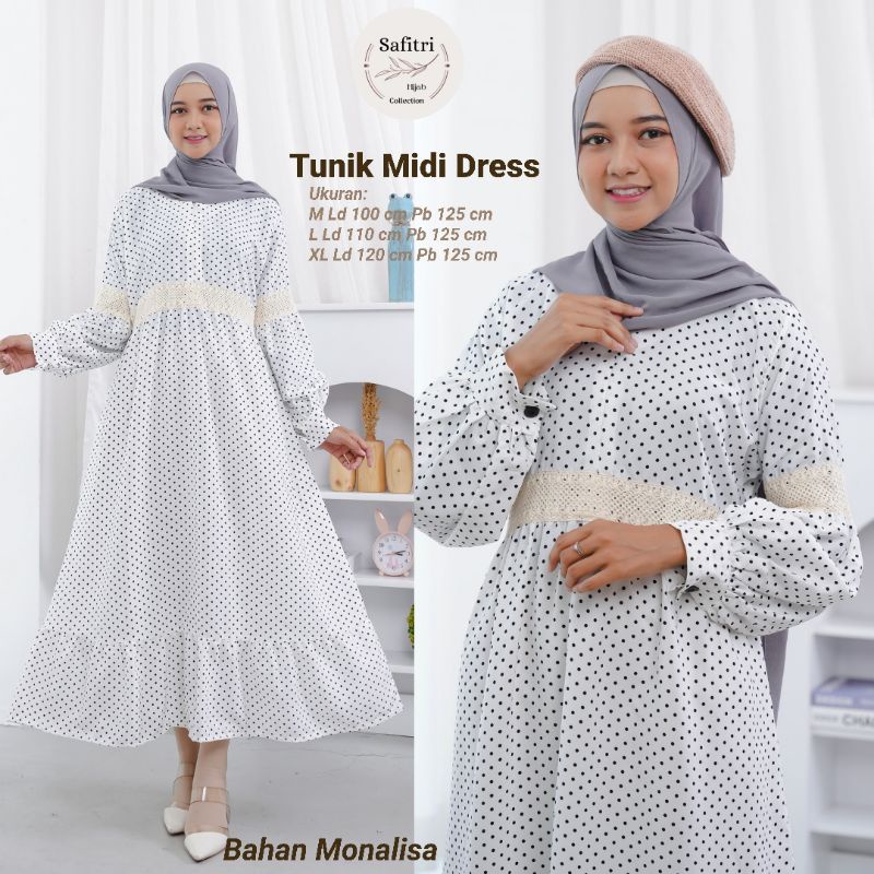 Tunik Midi Dress BY ORI SAFITRI/Tunik Rayon