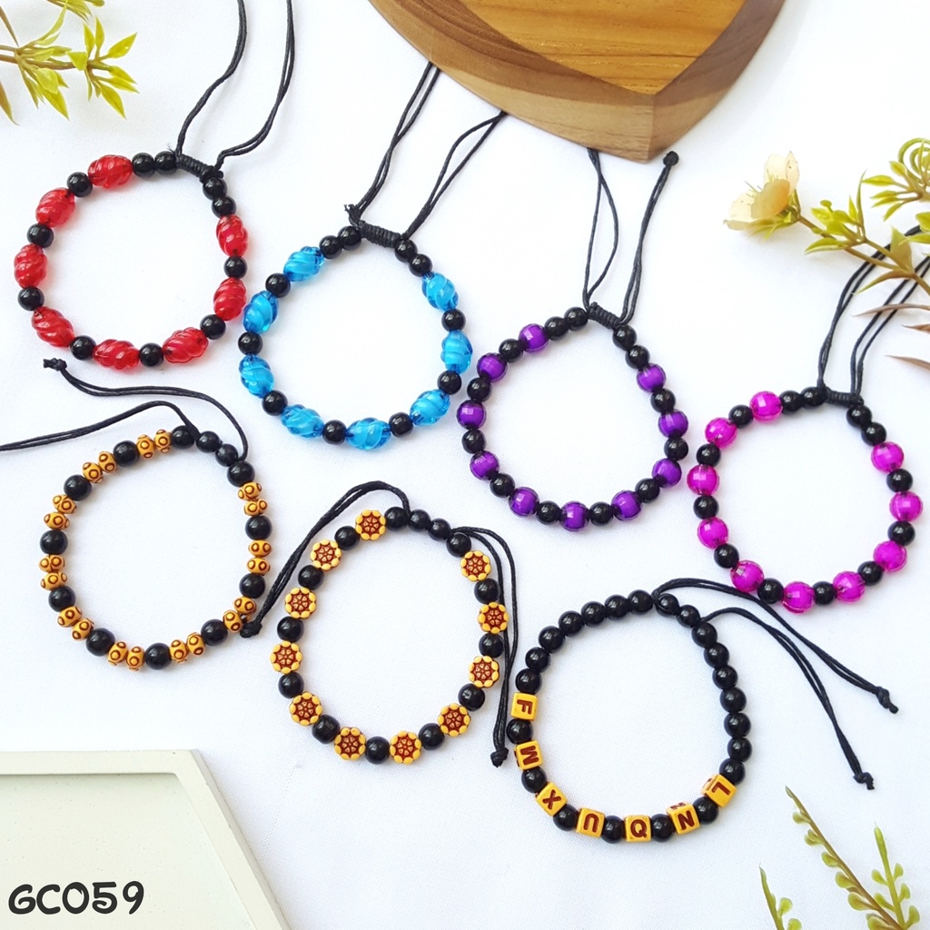 PGX Gelang Couple Tali Serut Pasangan / Sahabat / Bestie Mutiara Aksesoris Wanita GC059