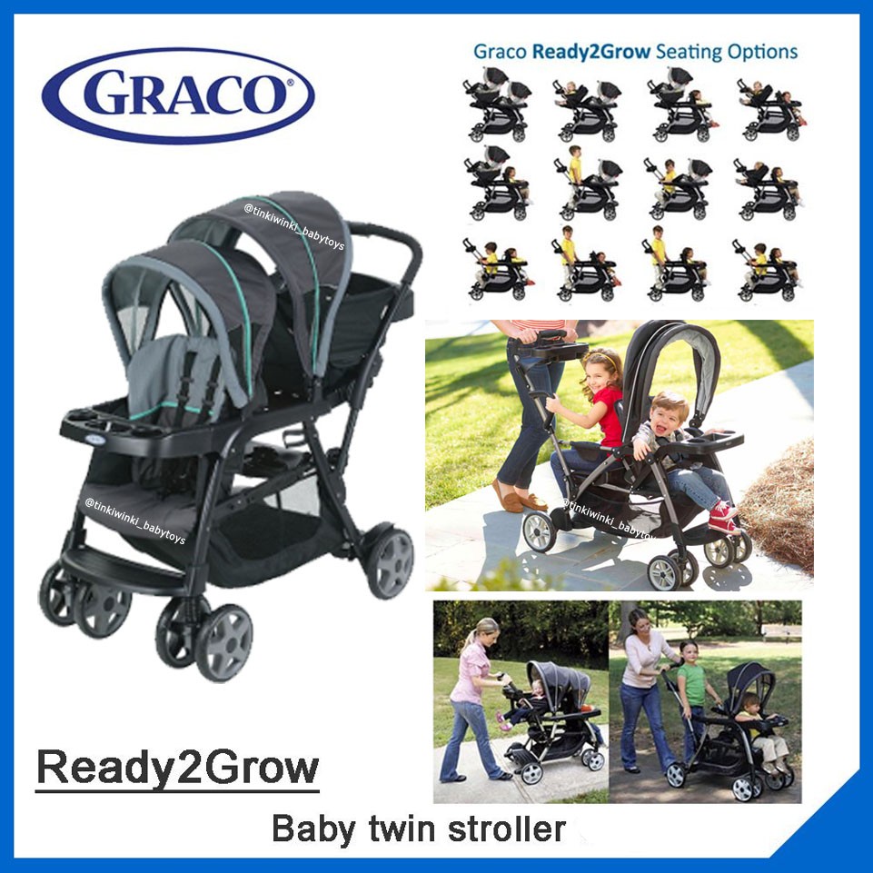 Graco Ready2Grow Stand and Ride Double Stroller tandem