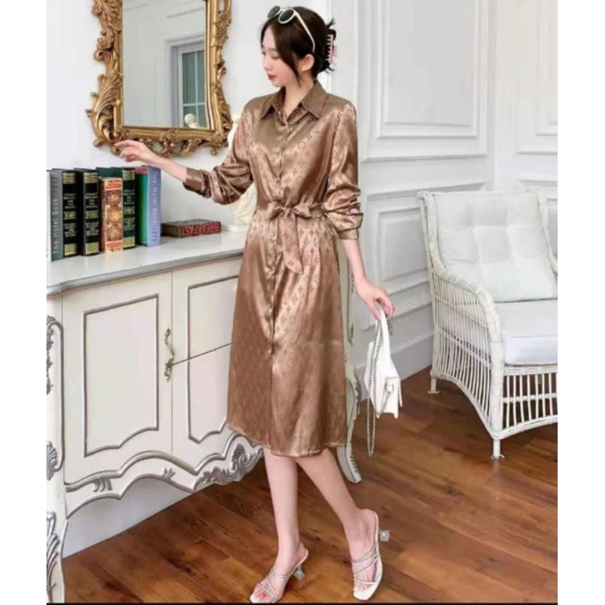 Baju tunik wanita import BKK motip LV tr baru