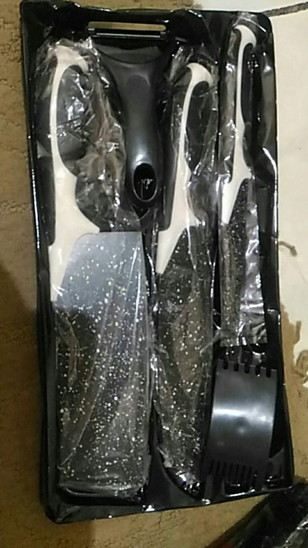 Aweneeds Pisau Dapur Keramik 5pcs Pisau Set Masak Sayur Daging Buah Chef Cooking Knife Ps03 - Hitam