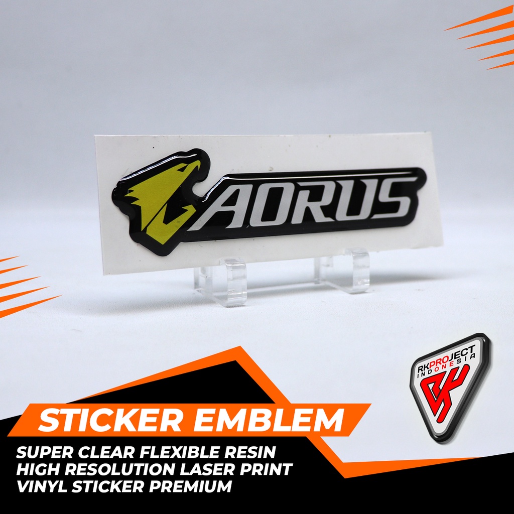 

AORUS Sticker Timbul Emblem Resin Lentur