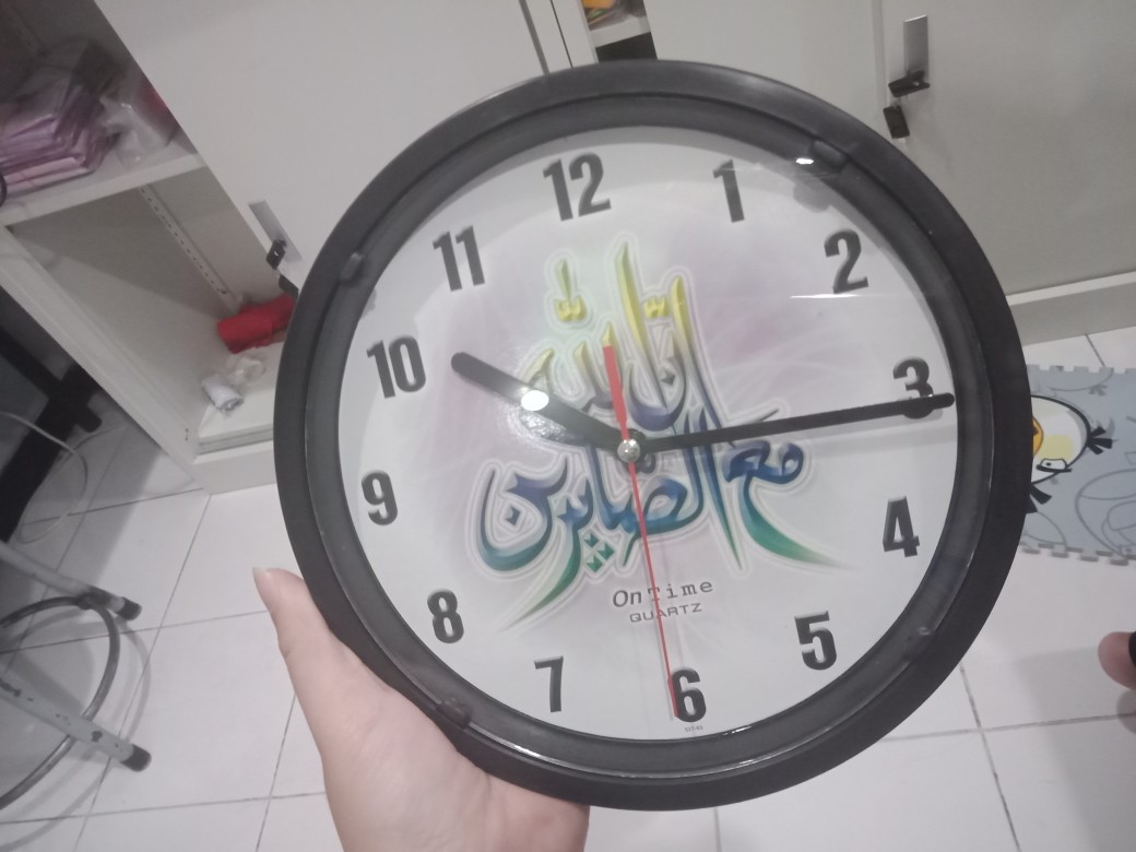 Jam Dinding / Jam Meja Ontime 1917 - K Kaligrafi Diameter 19 Cm Best Seller