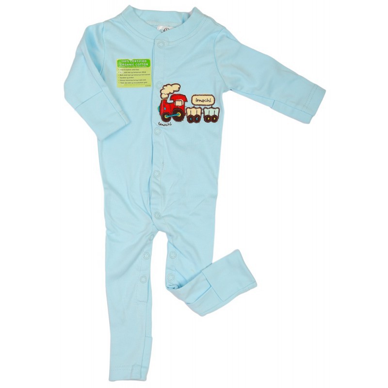 Imochi Sleepsuit Panjang - Blue Train