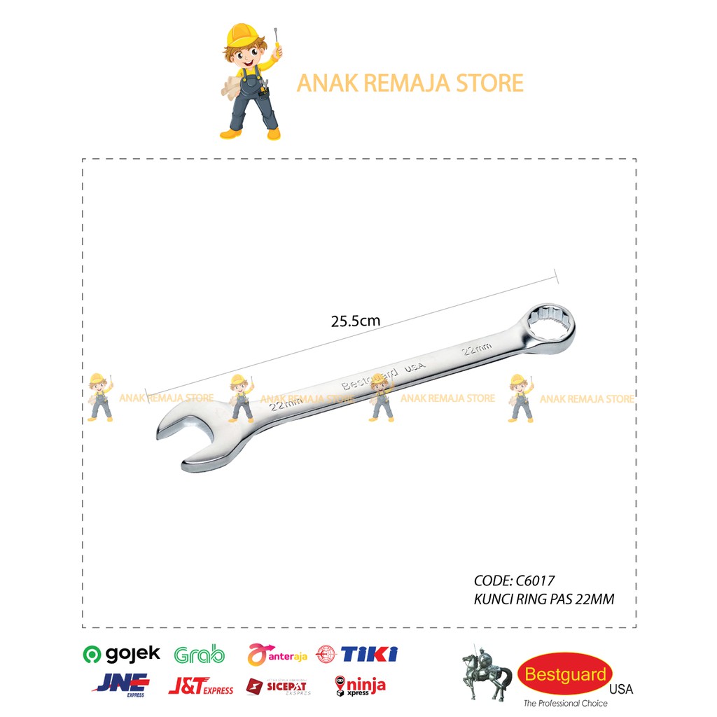 Bestguard Kunci Ring Pas 22mm