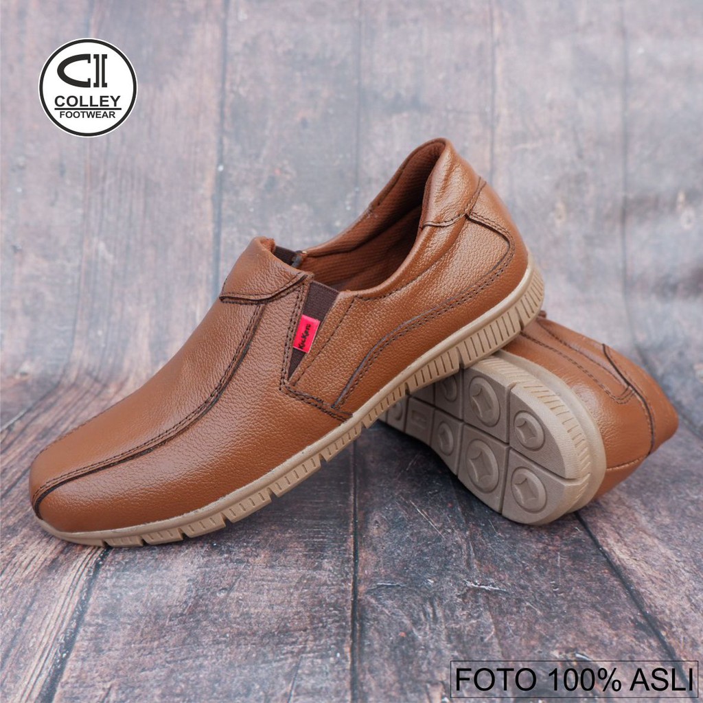 COD - SEPATU KERJA KULIT ASLI 100% / SLIP ON SANTAI KANTORAN CLY-CSA.006