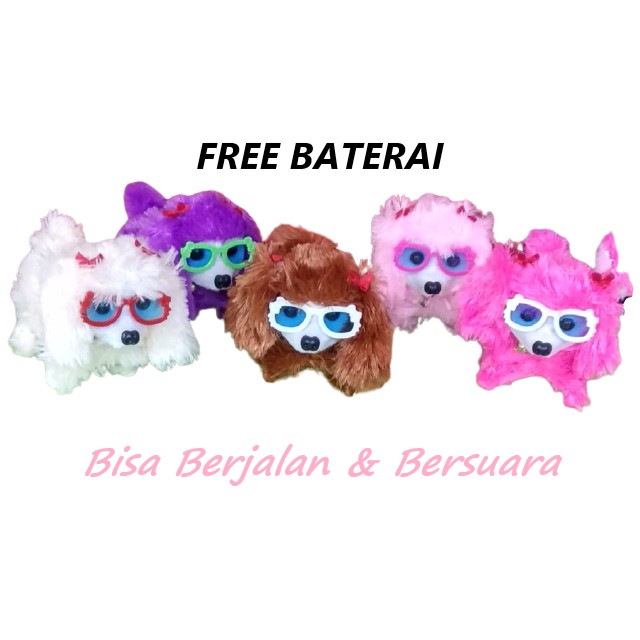 Robot Anjing Mainan Anak / Boneka Anjing Berjalan Bersuara Lucu / Mainan Binatang / FREE BATERAI