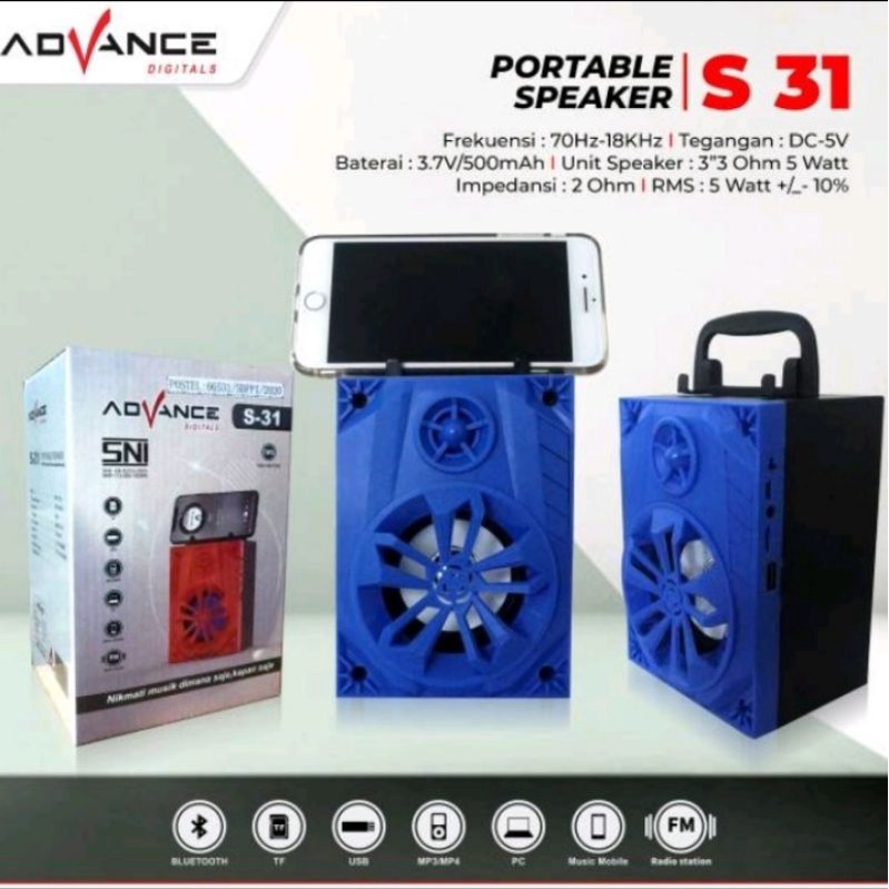 Speaker Aktif Bluetooth Portable Advance S-31