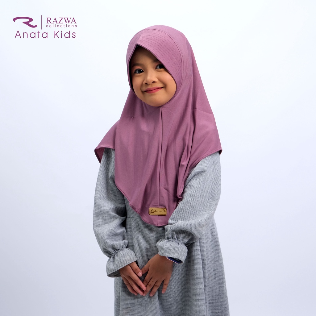 Razwa Anata Kids - Hijab Instan Anak Bahan Jersey Premium Pet Tipis Original High Quality - Orchid