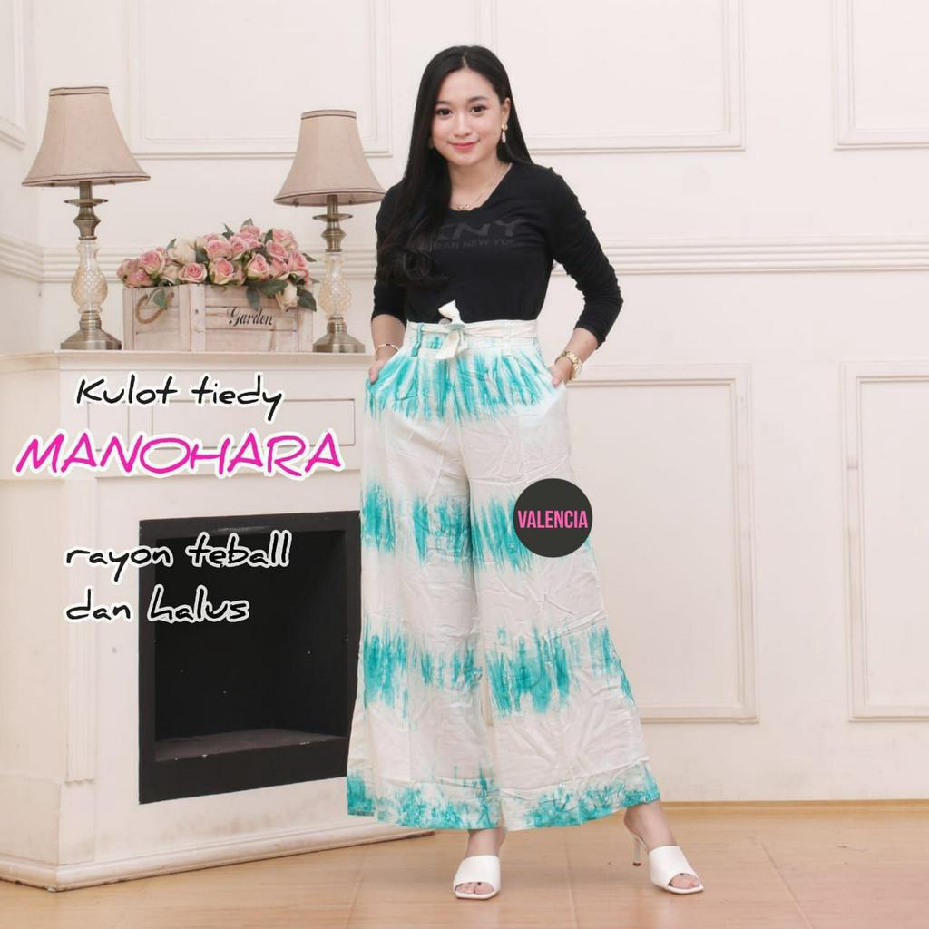 CELANA KULOT ABSTRAK TIE DYE MANOHARA EXCLUSIVE / HIGHWAIST CULLOTTE TIE DYE / CELANA PANJANG  KULOT