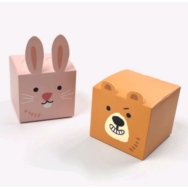 

Snack box ulang tahun anak/ Boks Snack ultah lucu / Box kado tempat Snack goodiebag motif animal