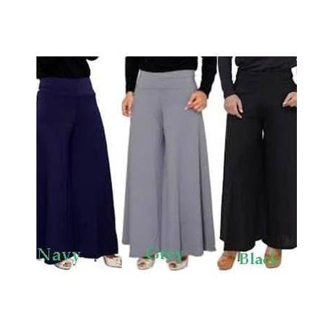 Ckss Celana Kulot Jersey, Celana Bahan Jersey, Celana Wanita Jersey - Hitam Hf9X