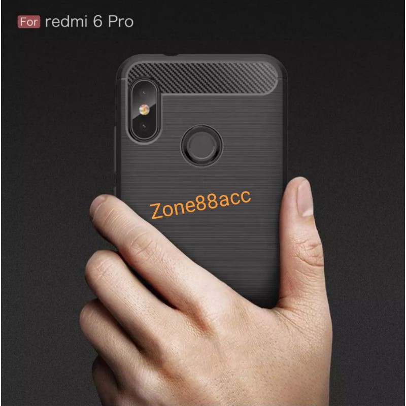 Silicon Case Redmi 6 Pro Mi A2 Lite Softcase iPAKY Carbon Casing Cover TPU